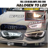 Full LED Headlights for Audi A3 8V Pre-Facelift (2013-2016) sequential..